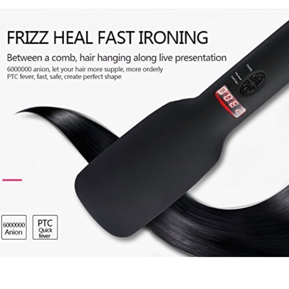 NWT 2 in 1 hair straightener brush